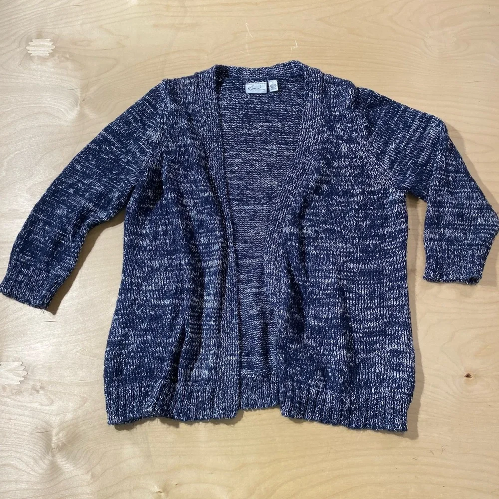 Kim Rogers Navy Marled Cardigan Large (OS)